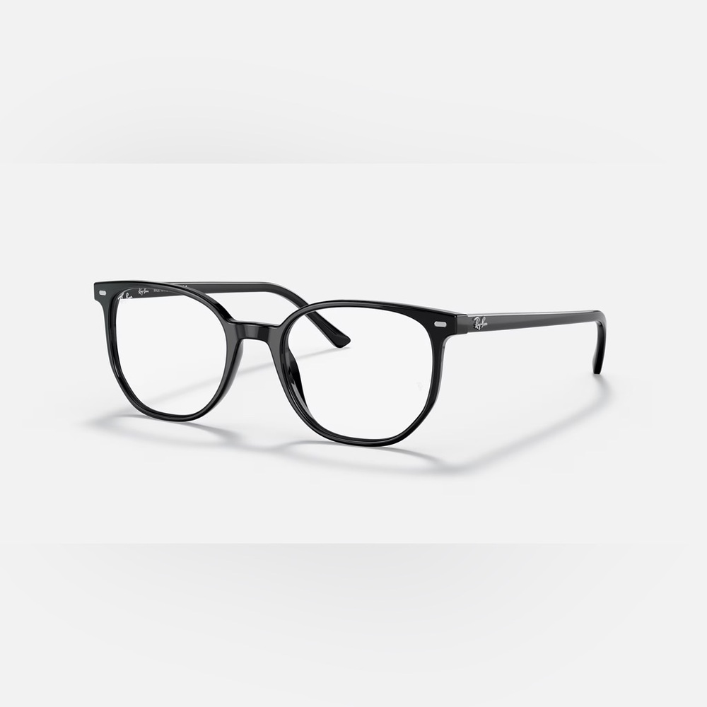 Ray Ban Elliot Optics Polished Black Low Bridge Fit with Prescription Glasses